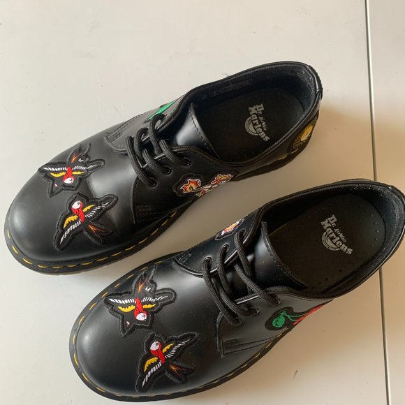Dr Martens 3 Hole 1461 Patch Black 24435001 Classic Doc - Picture 4 of 5
